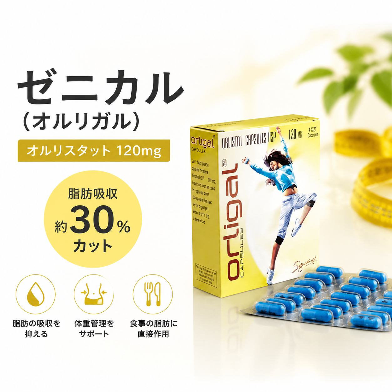 ゼニカル（オルリガル）通販｜脂肪吸収を約30％カット – みどり